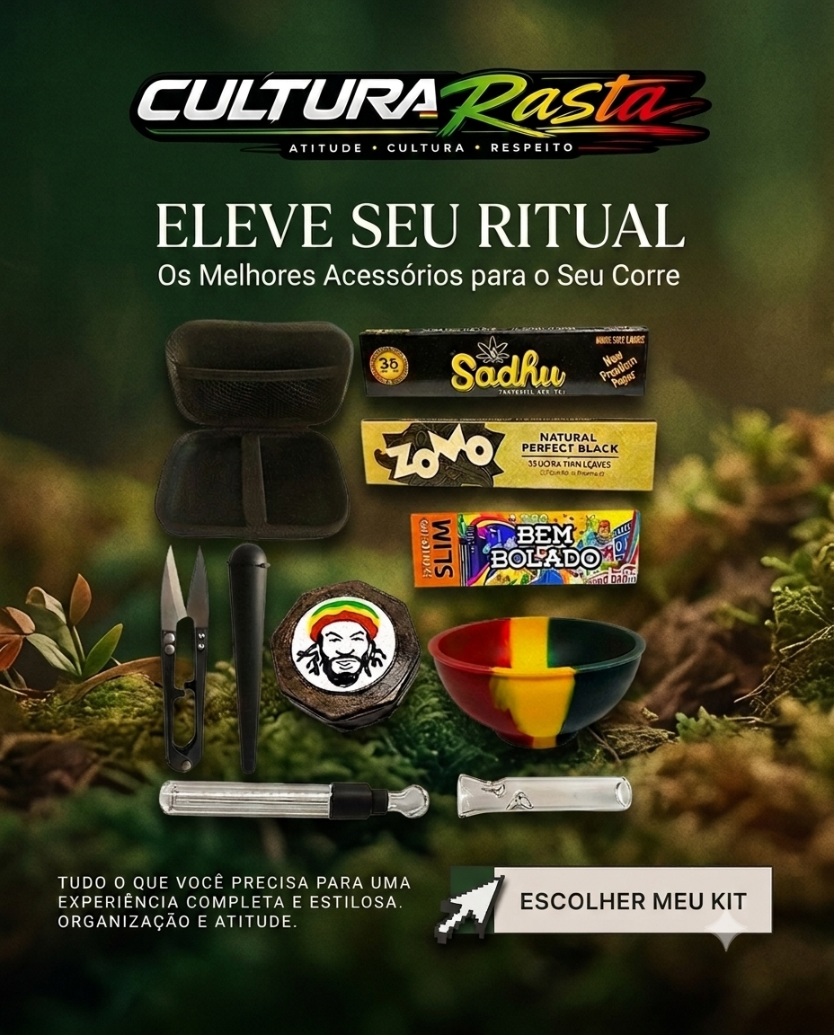 Cultura Rasta — Eleve seu ritual. Os melhores acessórios para o seu corre. Escolher meu kit.